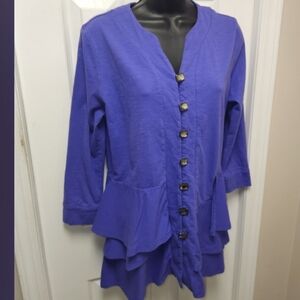 Neon Buddha purple tunic top